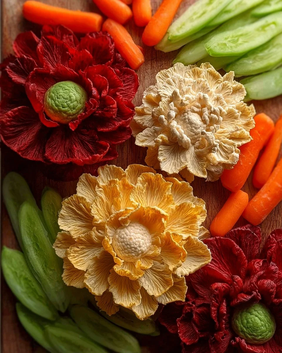 Veggie Flowers. Perfect for Easter or Any Springtime Gathering