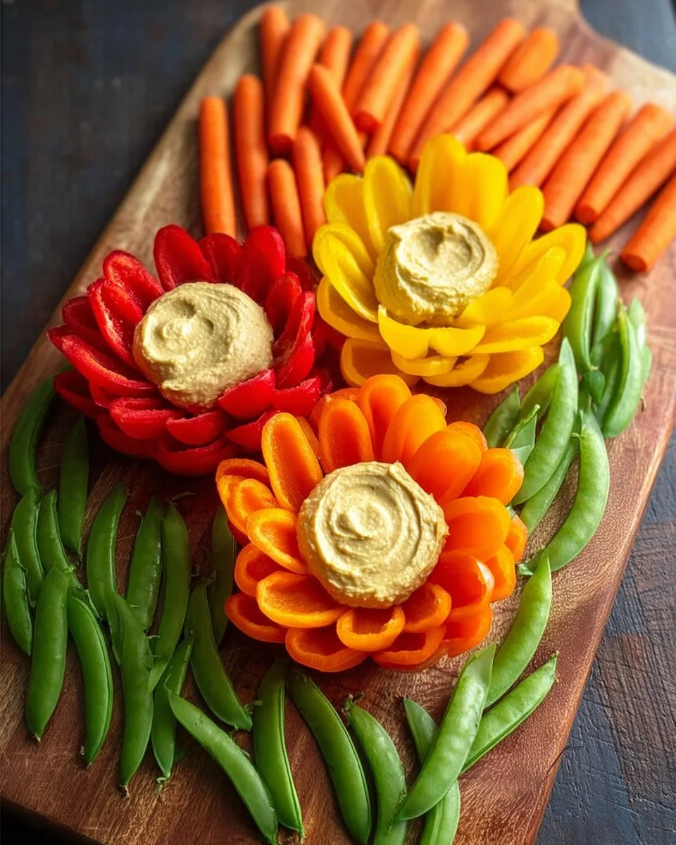 Veggie Flowers. Perfect for Easter or Any Springtime Gathering