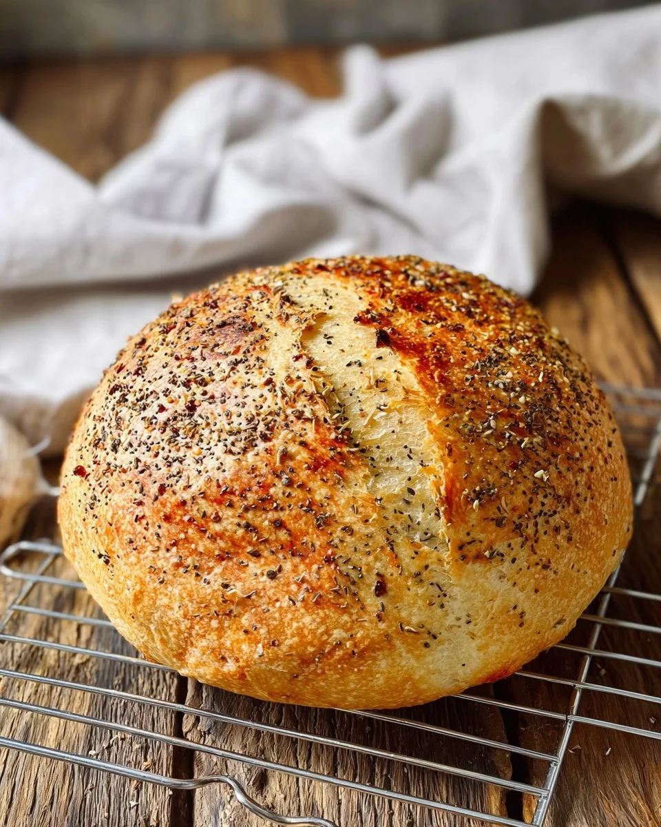 Everything Bagel No-Knead Bread