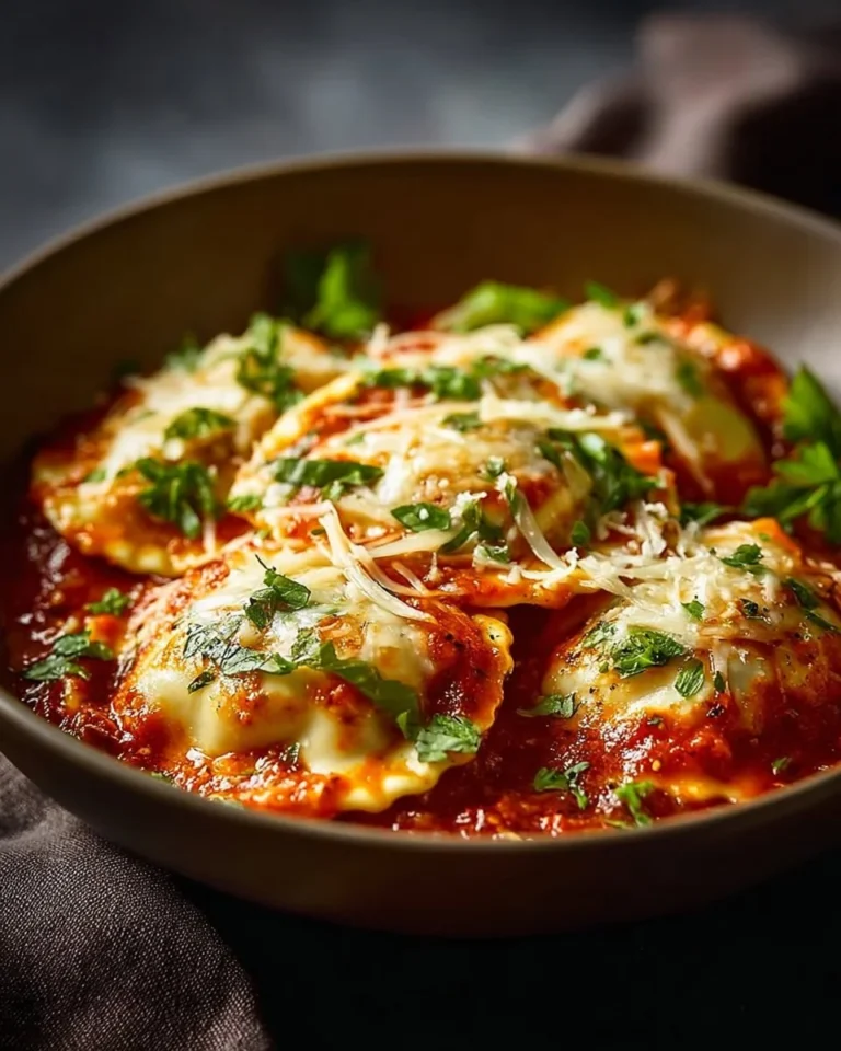 Gluten-free chicken parmesan dish with cheese and herbs