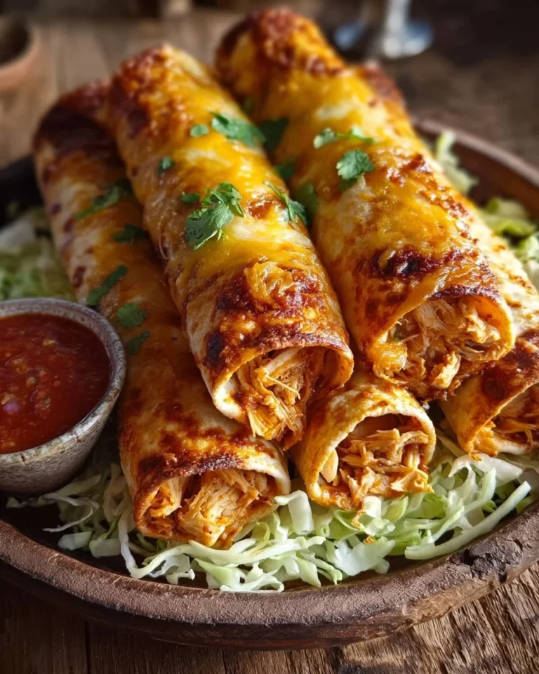 Gluten-free chicken taquitos served with avocado and salsa