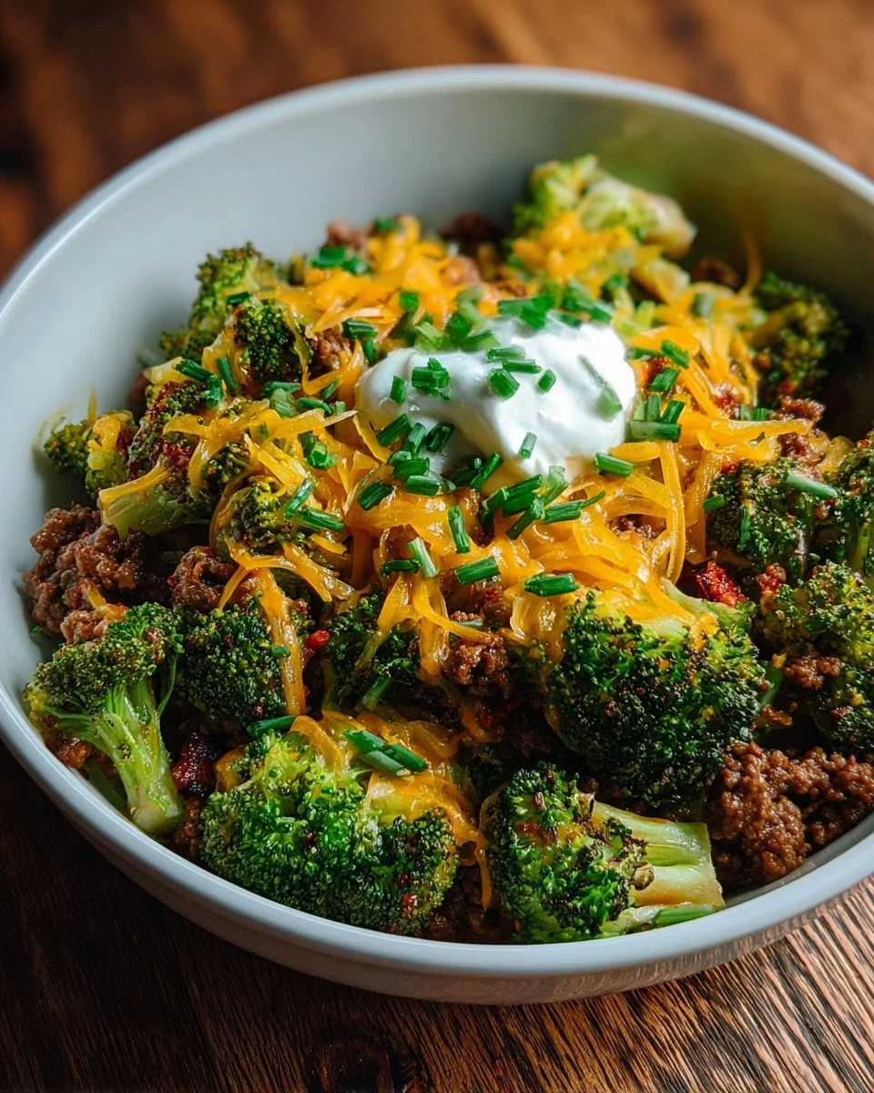 Keto Hamburger Broccoli Skillet
