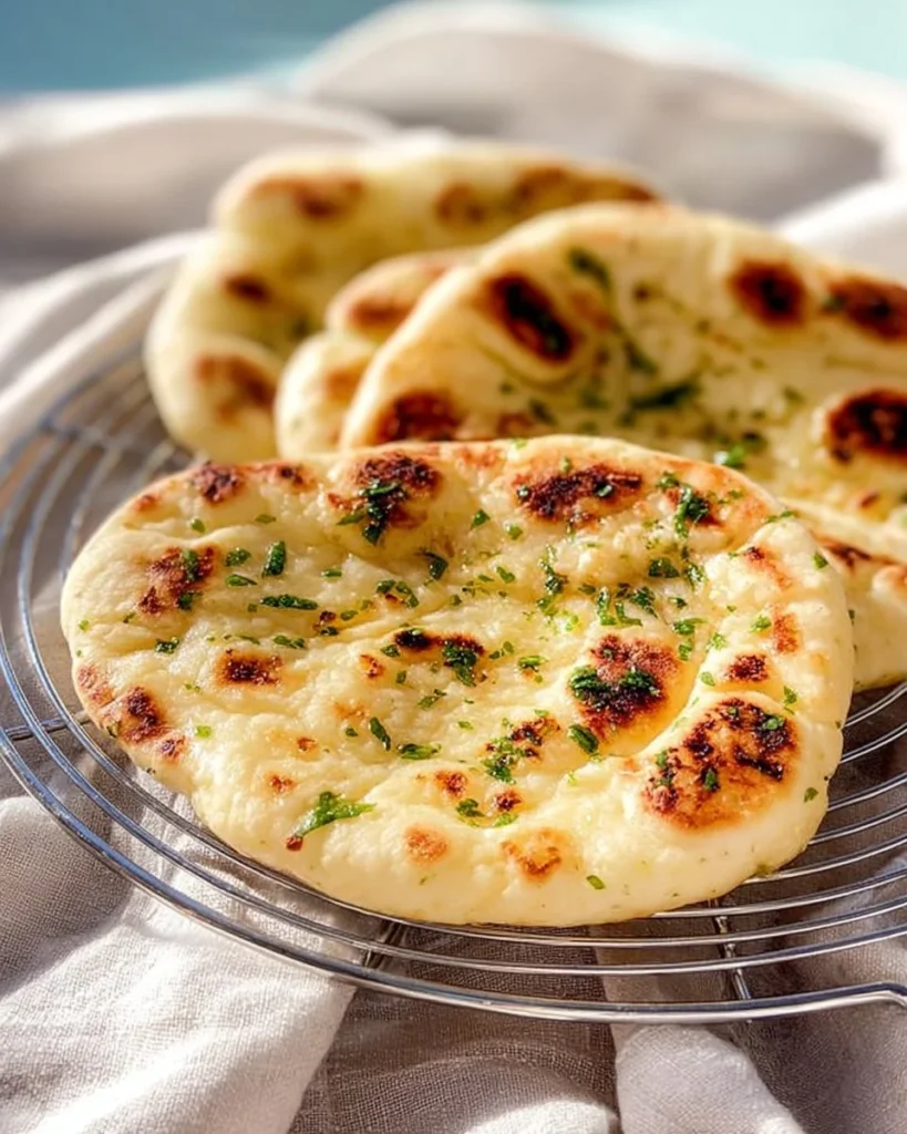 Freshly baked restaurant quality naan bread served with curry