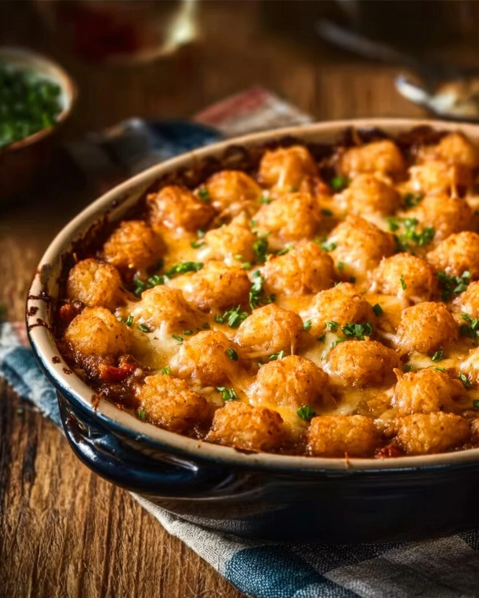 Tater Tot Casserole (No Condensed Soup)