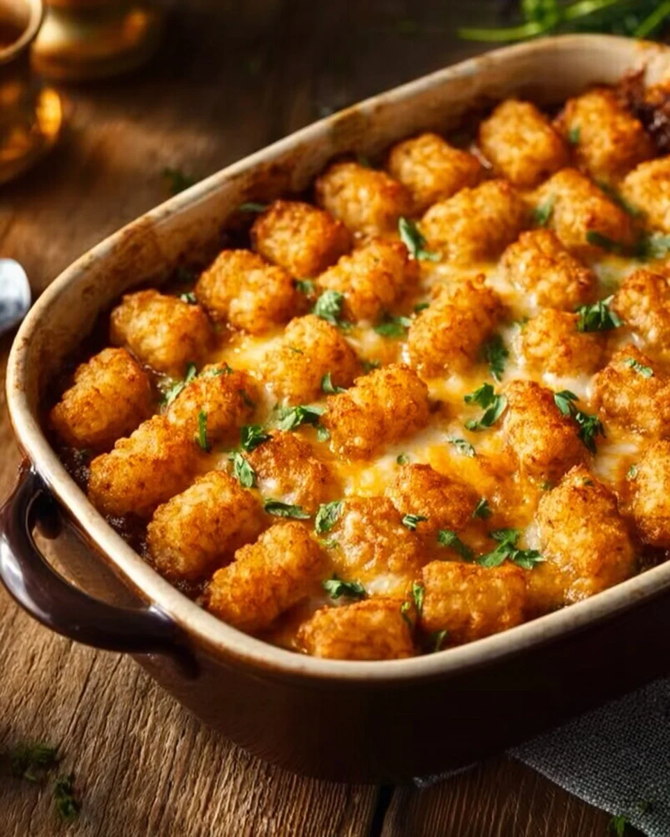 Tater Tot Casserole (No Condensed Soup)
