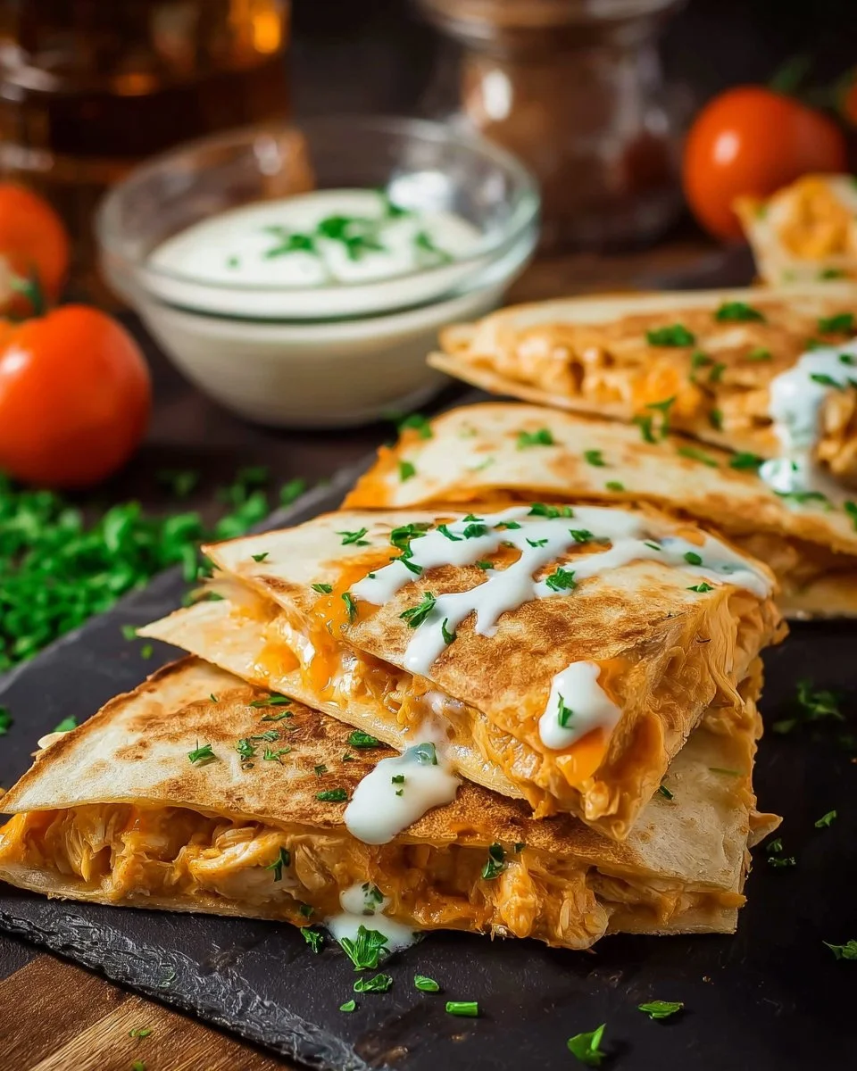 Buffalo Chicken Quesadillas