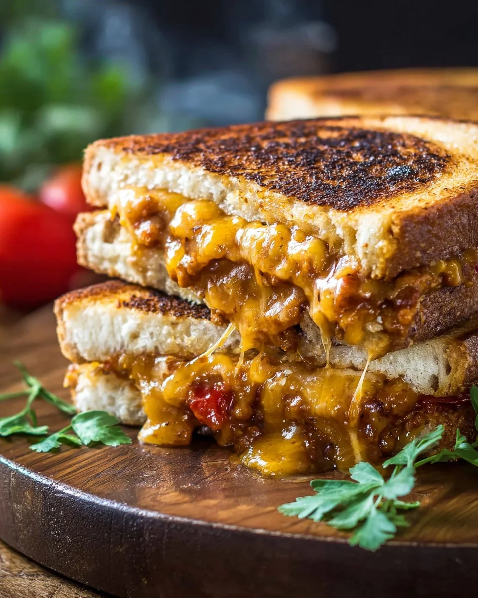 Chili Cheese Grilled Sandwiches