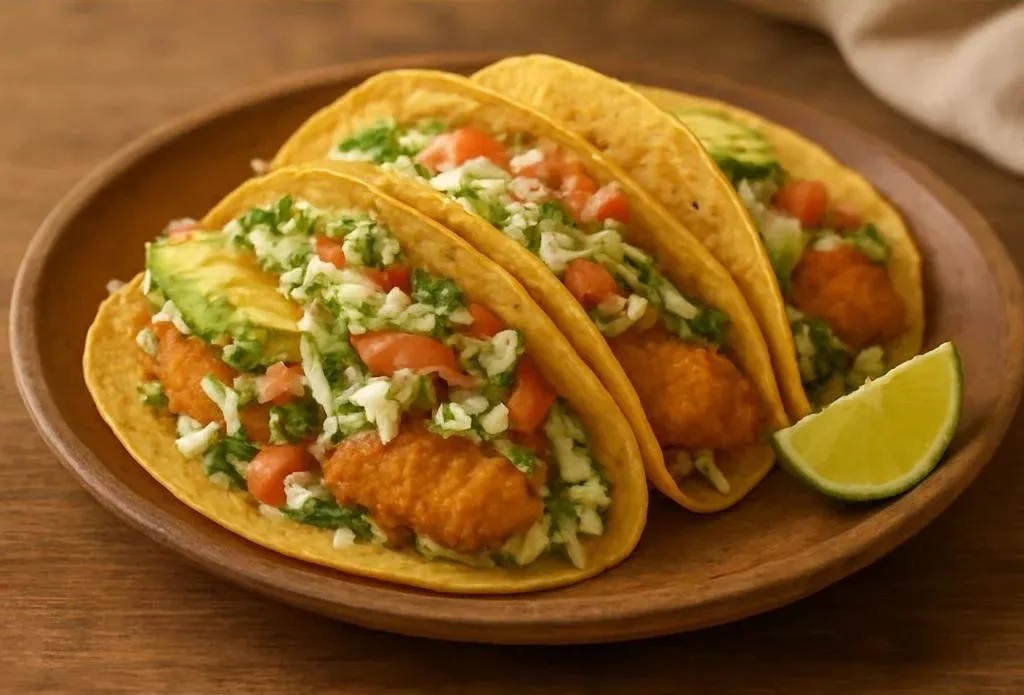 Crispy Fish Tacos with Cilantro Lime Slaw
