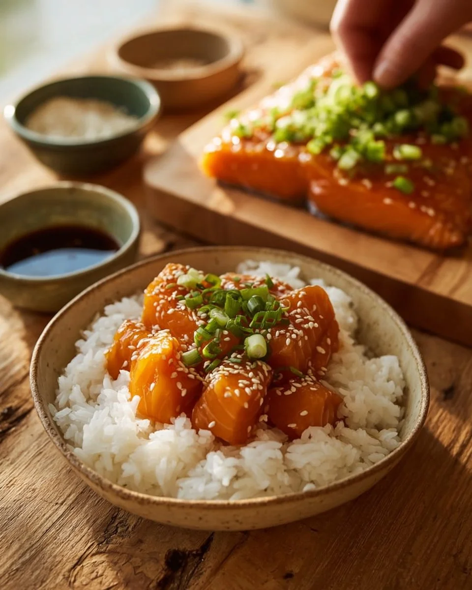 Crispy Salmon and Rice Bowl