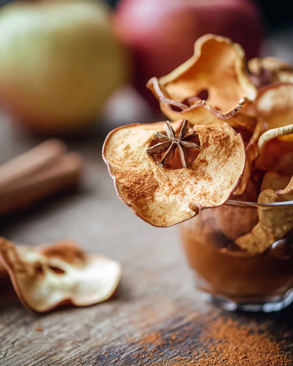 Dried Apple Chips With Cinnamon