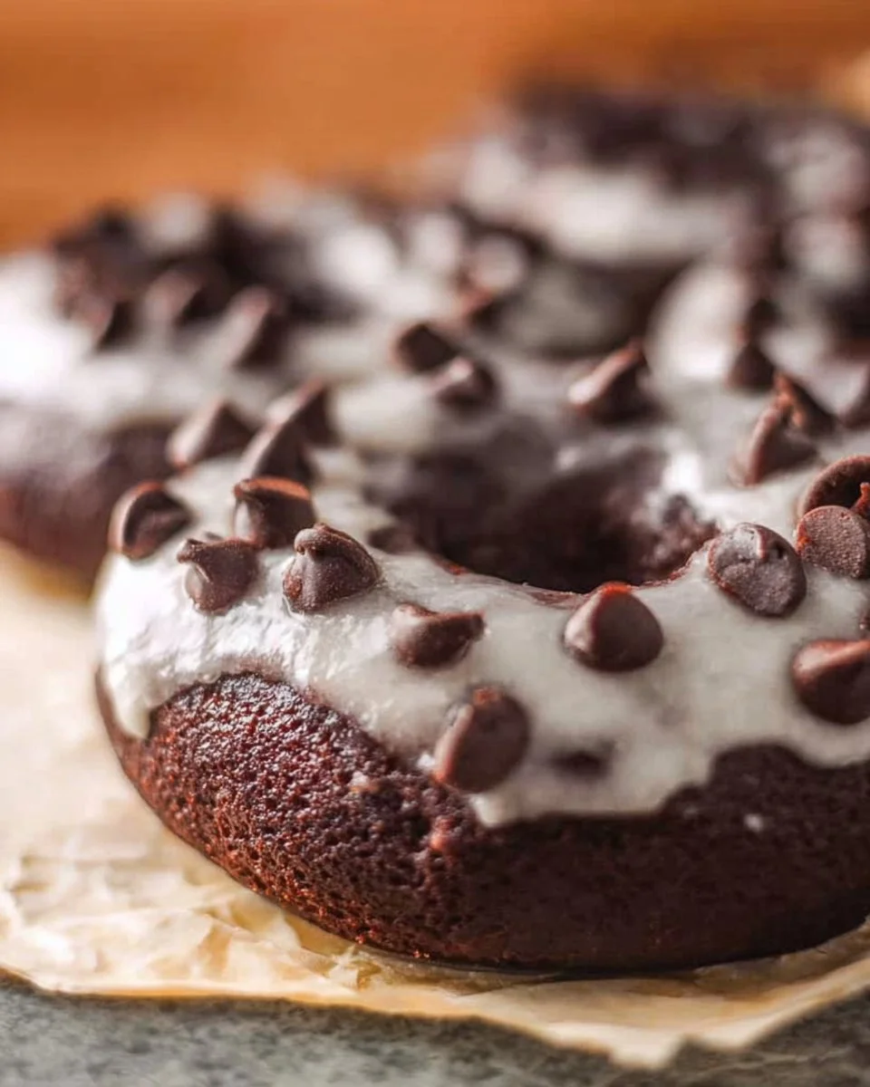 Easy Baked Chocolate Donuts with Orange Glaze