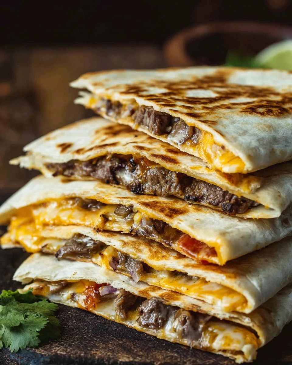 Easy Cheesy Steak Quesadillas