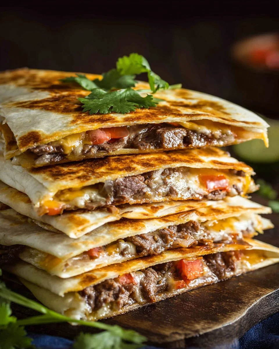 Easy Cheesy Steak Quesadillas