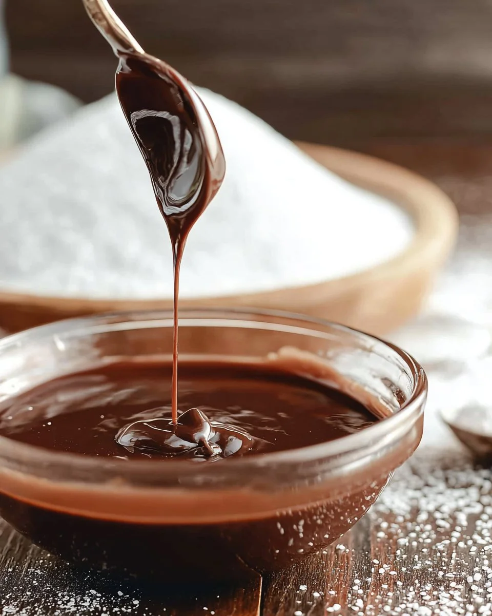 Easy Chocolate Glaze with Powdered Sugar