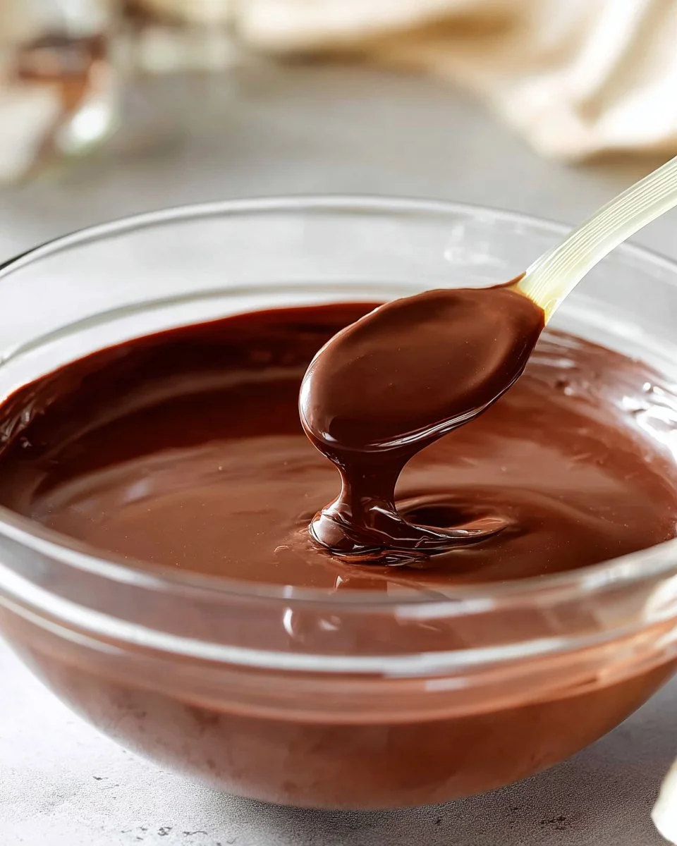 Easy Chocolate Glaze with Powdered Sugar