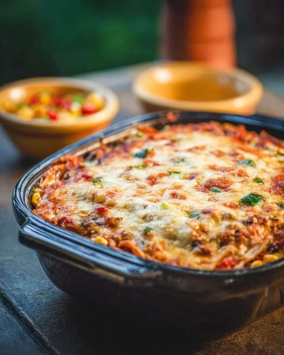Fiesta Lasagna Vegetarian Mexican Casserole