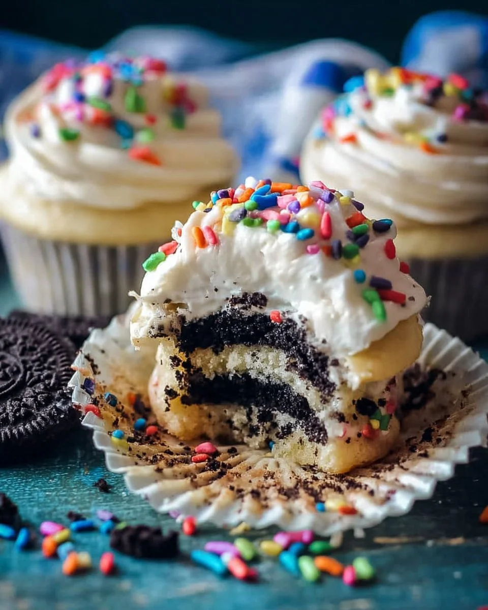 Funfetti Cupcakes with Oreos