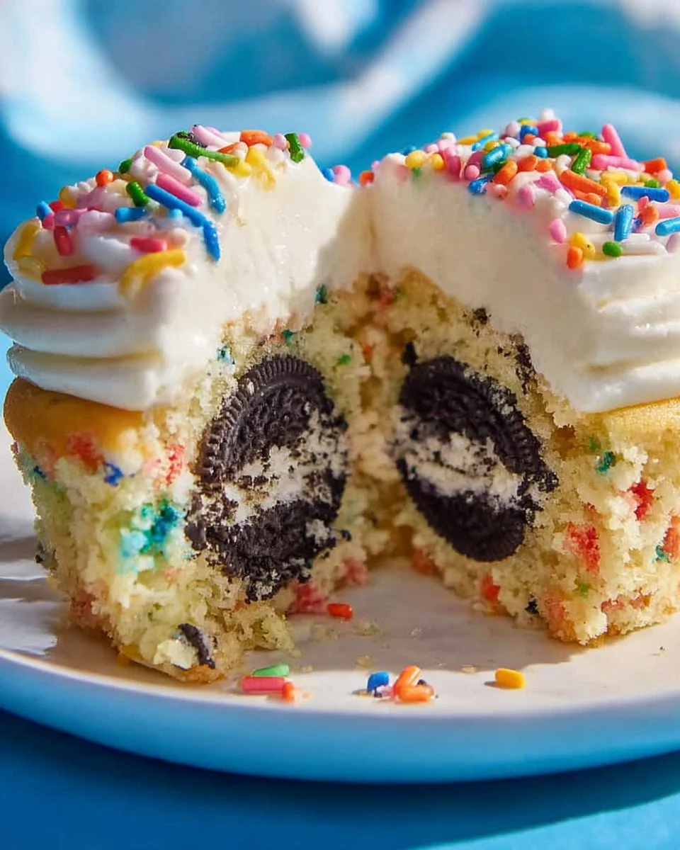 Funfetti Cupcakes with Oreos