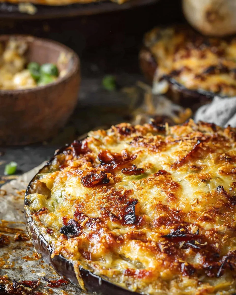 Loaded Crispy Baked Eggplant