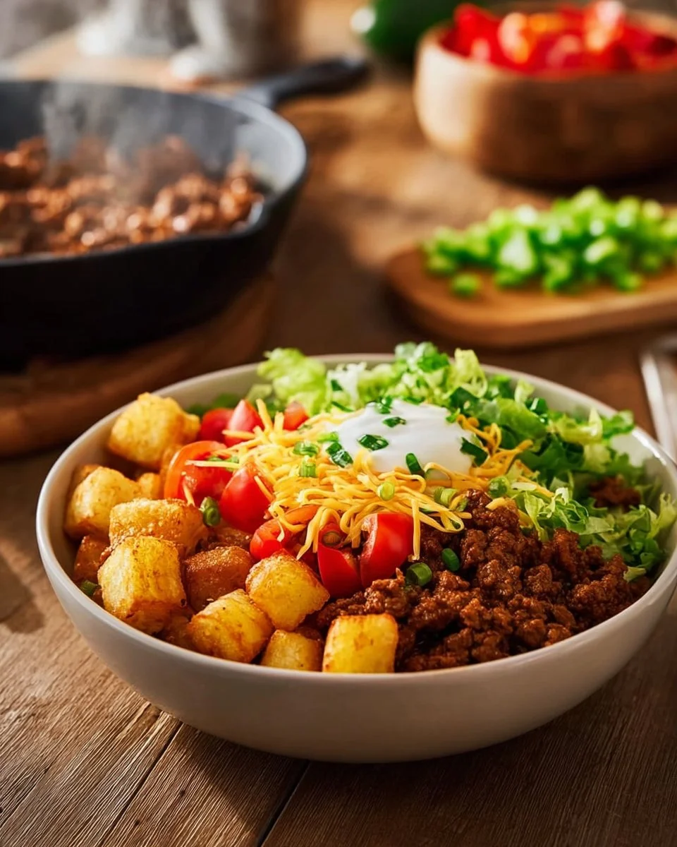 Loaded Potato Taco Bowl