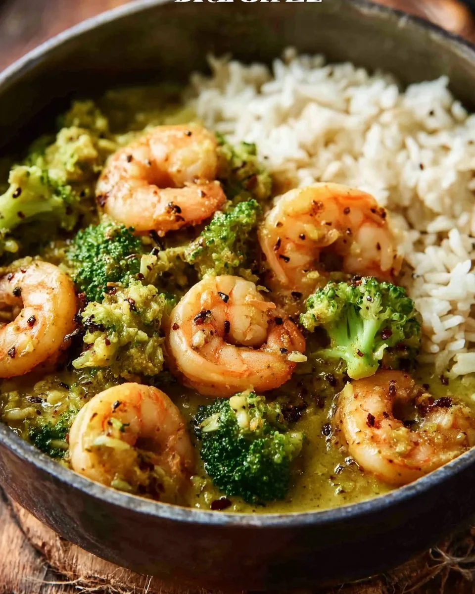 Shrimp Curry with Broccoli and Rice