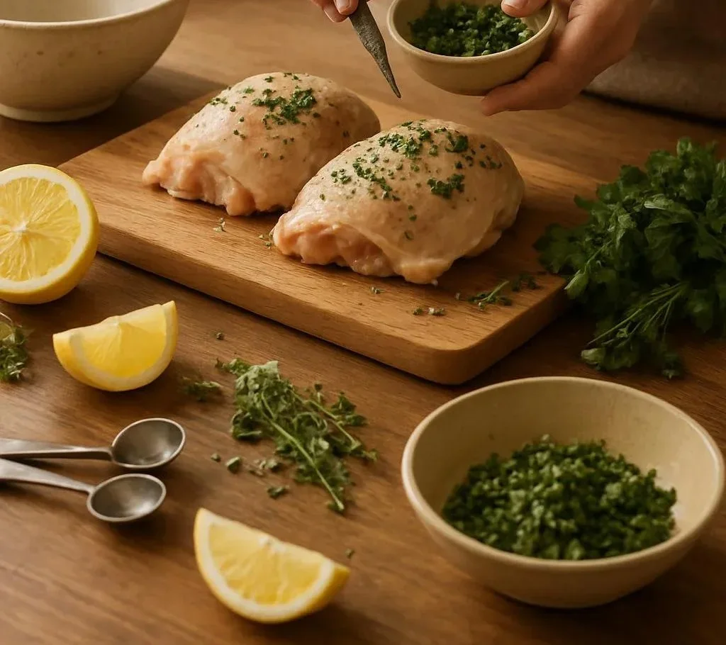 Slow Cooker Lemon Herb Chicken and Rice