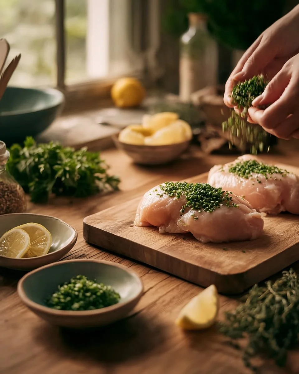 Slow Cooker Lemon Herb Chicken and Rice