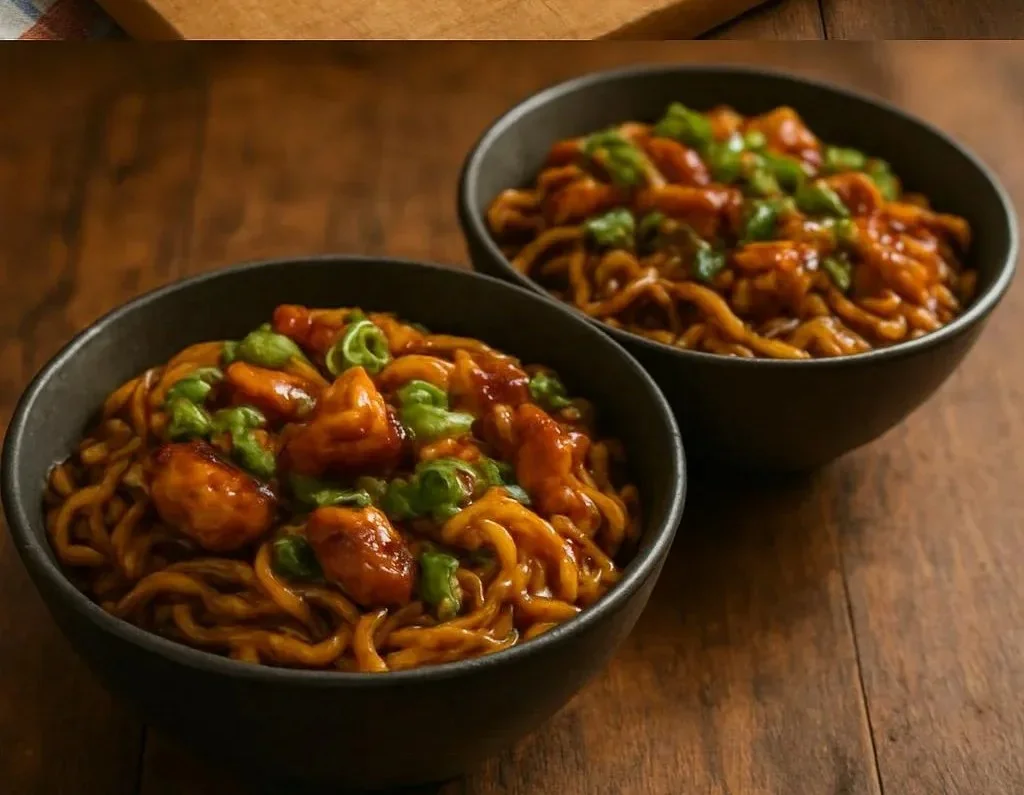 Sticky Garlic Chicken Noodles