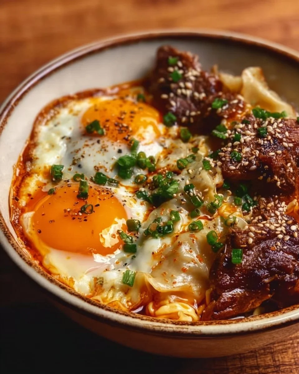 Cheese Lava Egg Beef Instant Noodles