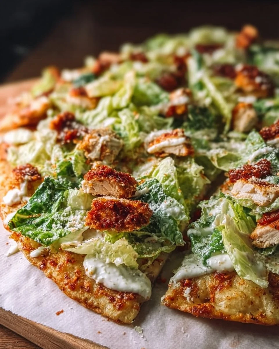 Chicken Caesar Salad Pizza
