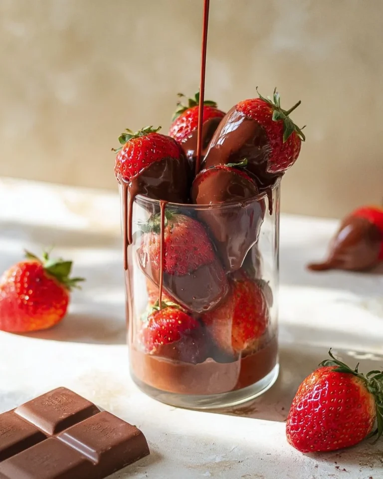 Delicious chocolate-covered strawberries beautifully arranged on a plate.