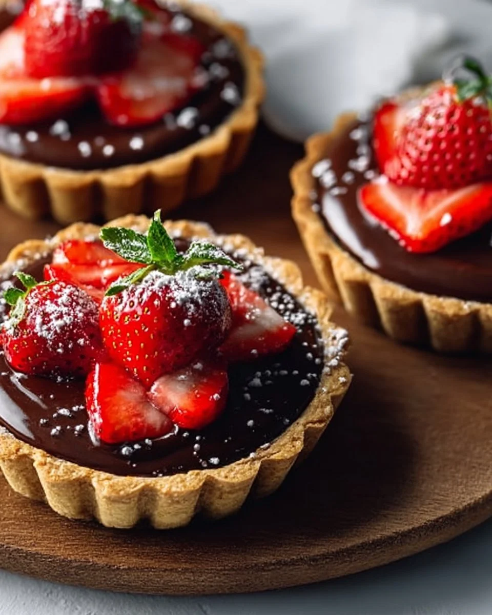 Chocolate Strawberry Tarts