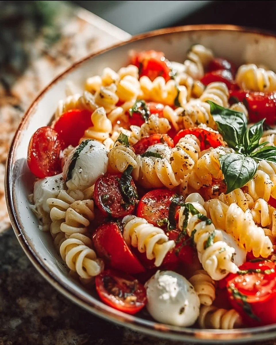 Colorful Caprese Pasta Salad