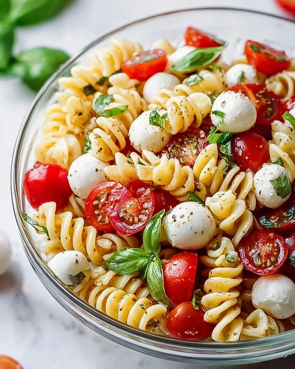 Colorful Caprese Pasta Salad