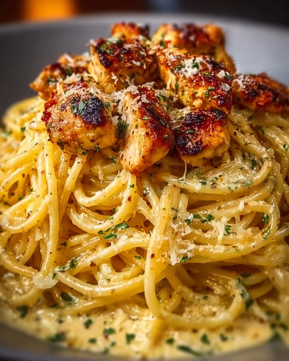 Creamy Cajun Chicken Spaghetti