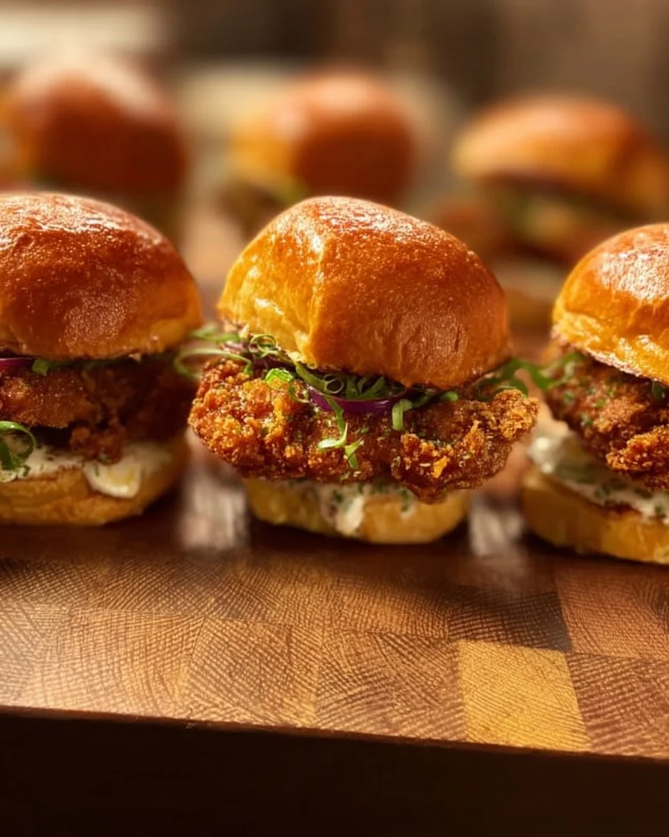 Crispy Chicken Honey Ranch Sliders