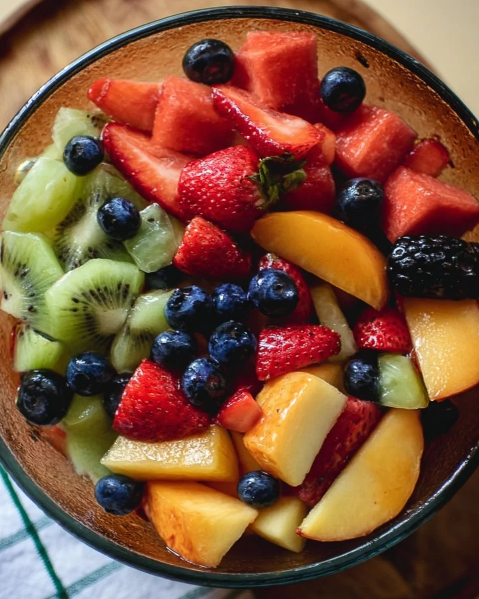 Fruit Salad with Honey Lime Dressing