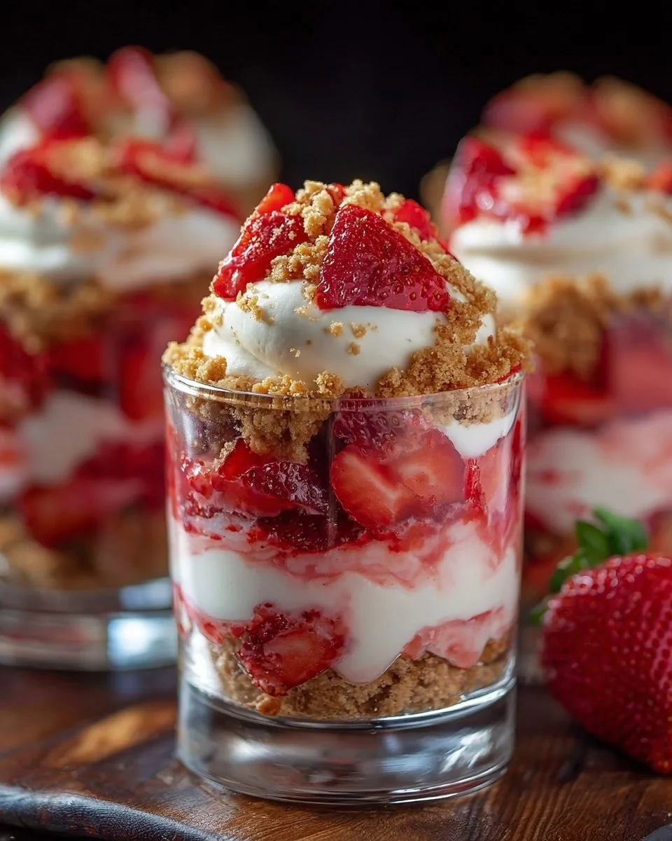 No-Bake Strawberry Cheesecake Parfaits