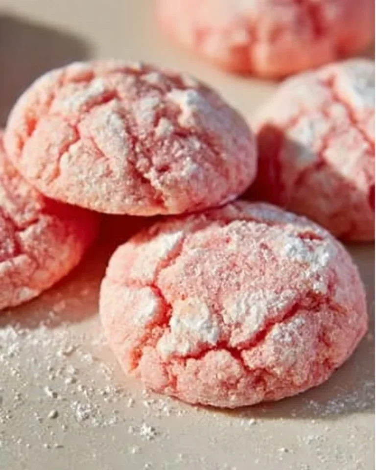 Delicious Strawberry Shortcake Cookies on a plate, showcasing their sweet strawberry topping.