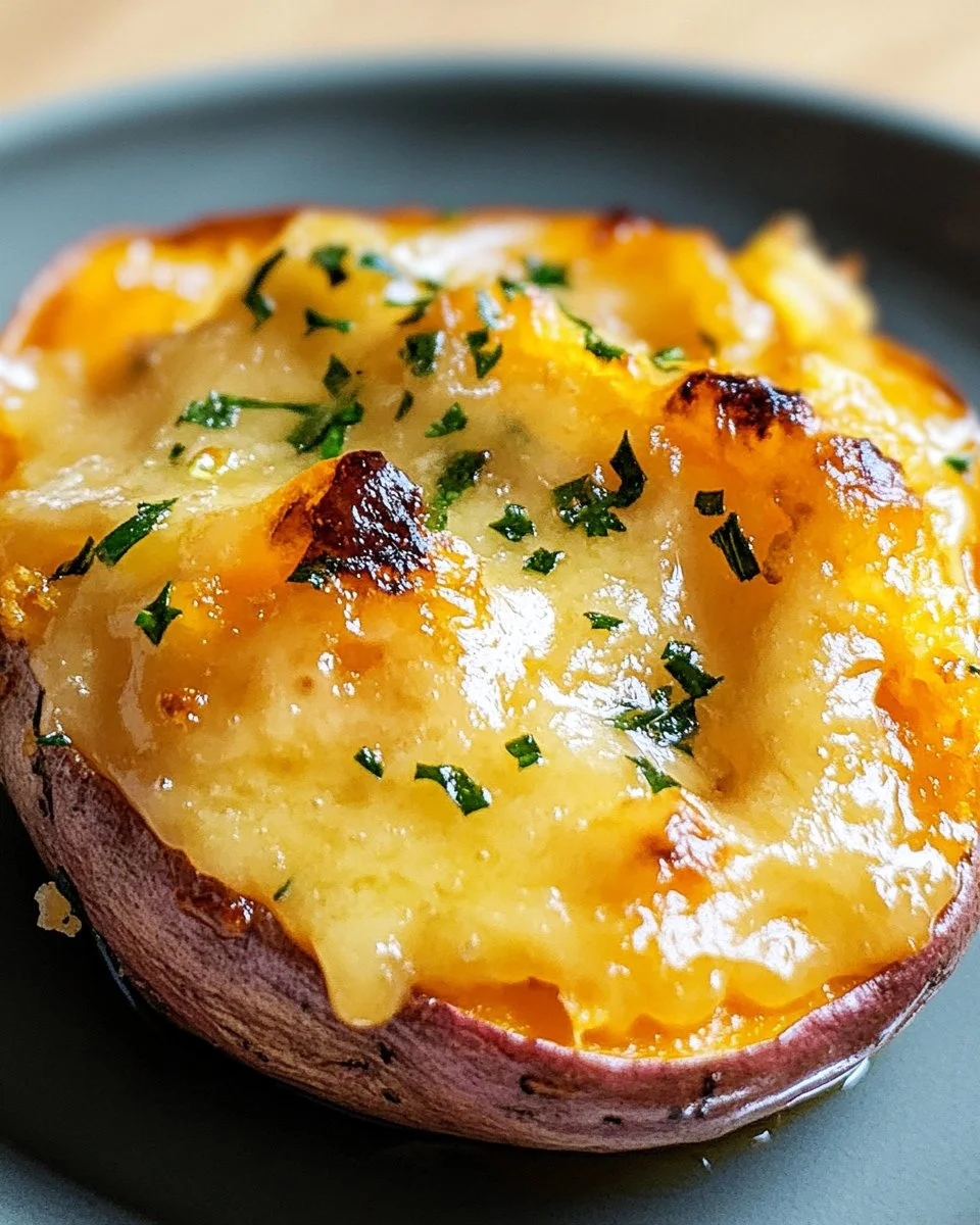 Cheesy Honey Butter Japanese Sweet Potatoes