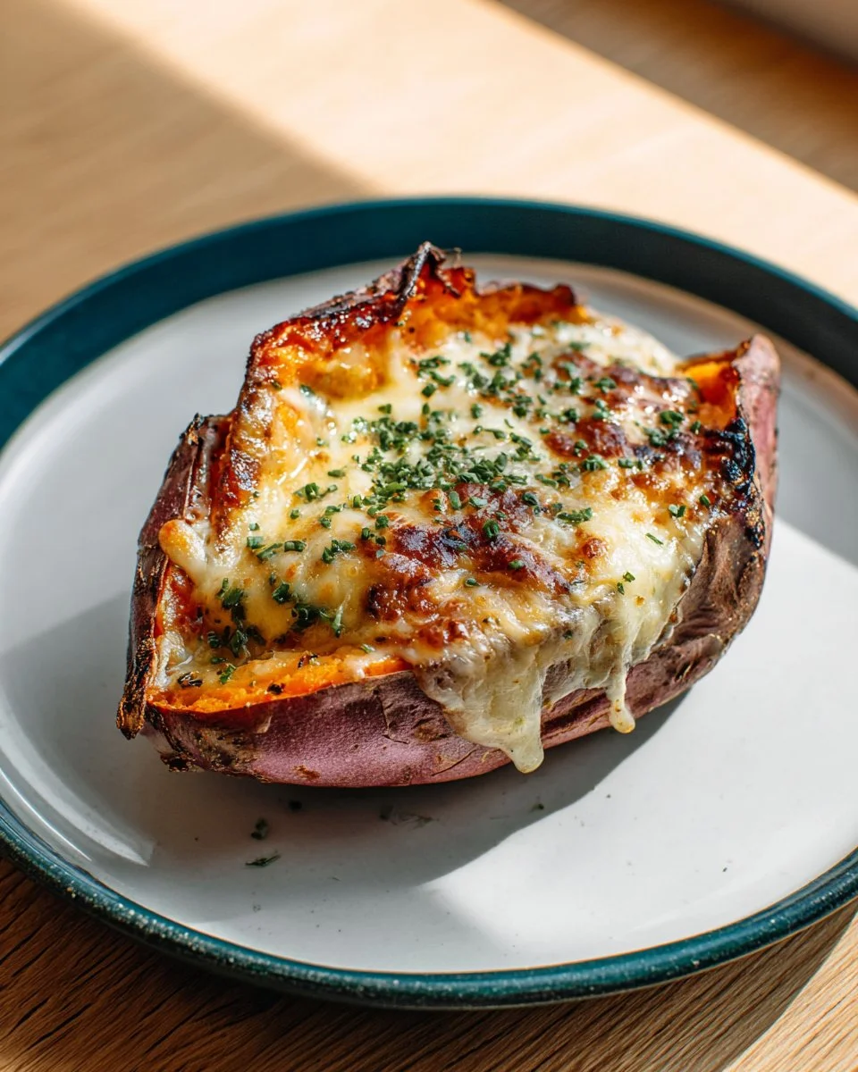 Cheesy Honey Butter Japanese Sweet Potatoes