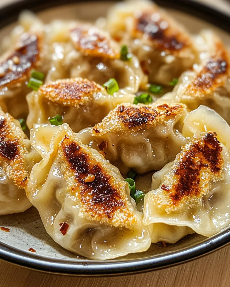 Crispy No-Fold Dumplings