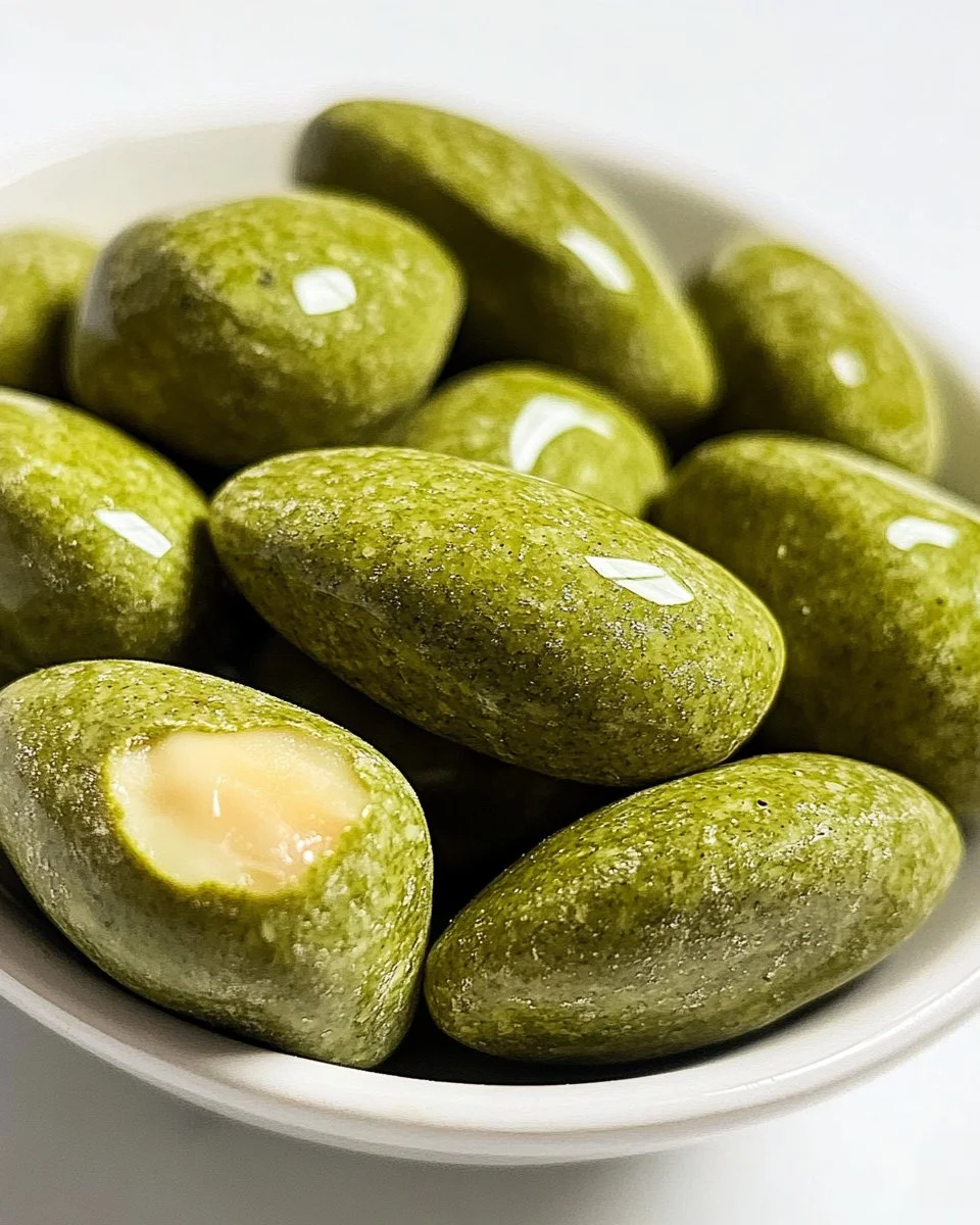 Matcha Candied White Chocolate Almonds