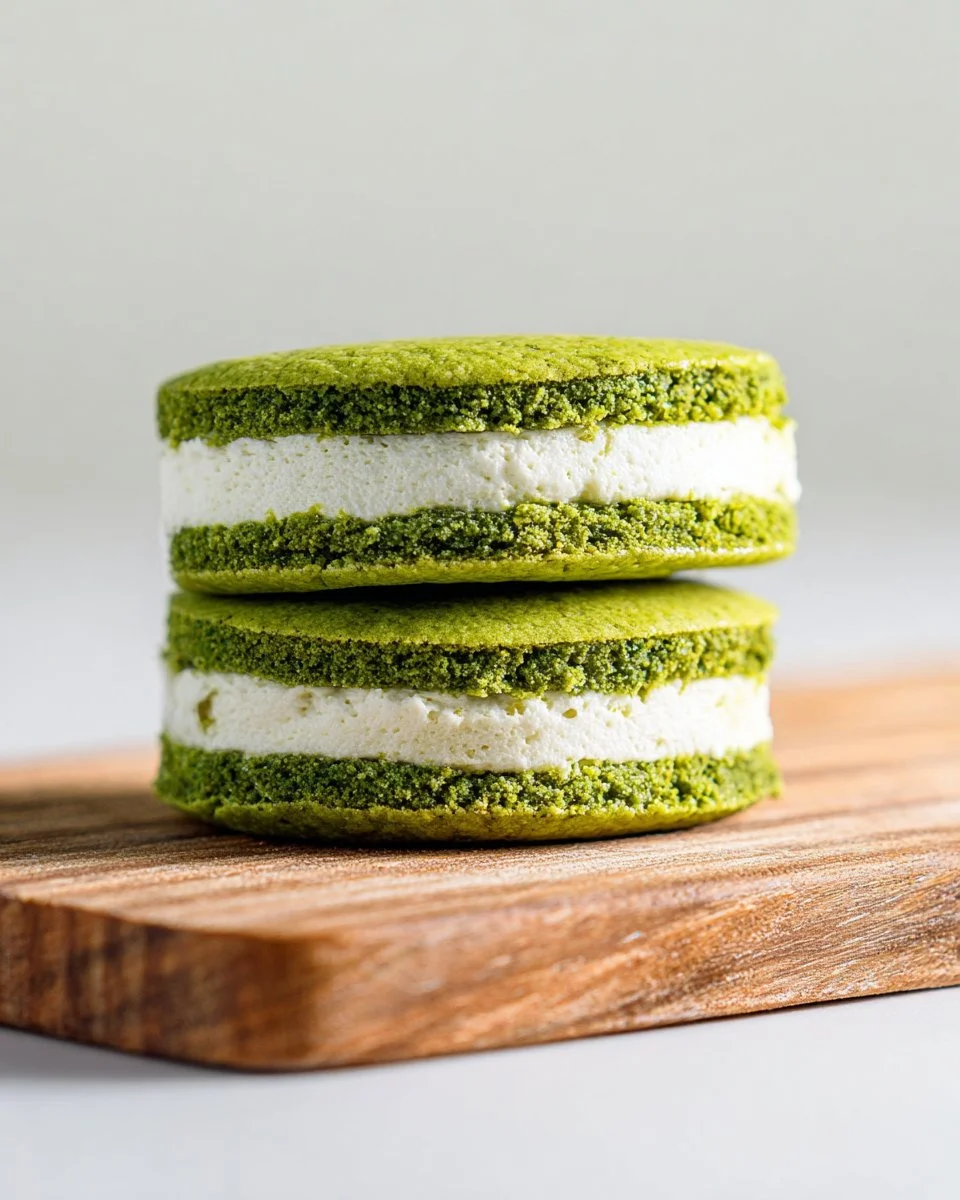 Matcha Latte Sandwich Cookies