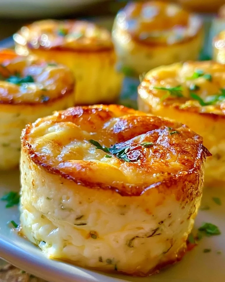 Healthy cottage cheese egg bites served on a plate with herbs